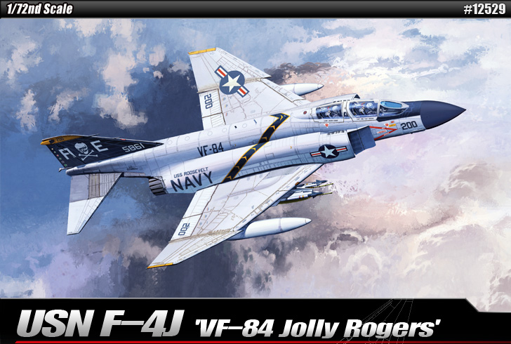 Academy Models 12529 F-4J VF-84 Jolly Rogers -- Plastic Model Airplane Kit -- 1/72 Scale