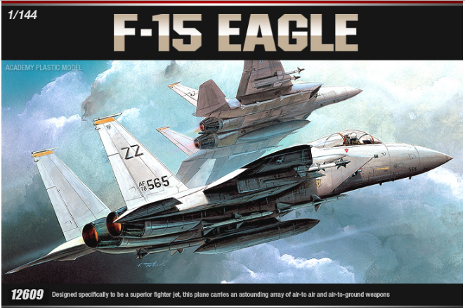 Academy Models 12609 F-15 Eagle -- Plastic Model Airplane Kit -- 1/144 Scale