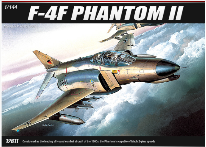Academy Models 12611 F4F Phantom II Fighter -- Plastic Model Airplane Kit -- 1/144 Scale