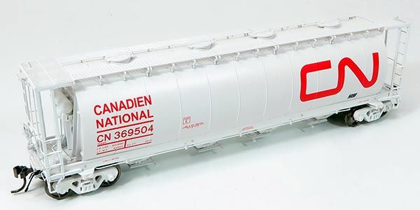 Rapido 127024 HO NSC 3800cuft Covered Hopper: CN - White Wet Noodle: 6-Pack