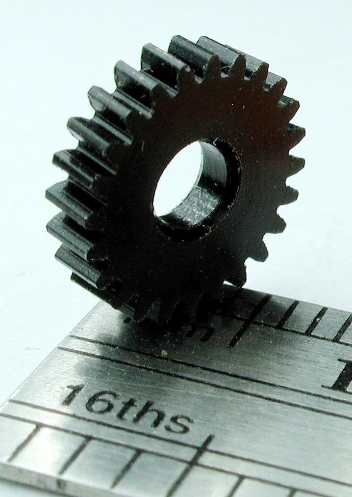 Northwest Short Line 12724-6 Worm Gear - Delrin(R) 3.00mm Bore (.118") -- 24 Teeth, 0.361 Outside Diameter, All Scales