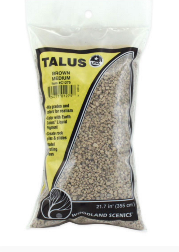Woodland Scenics 1275 Medium Brown Talus