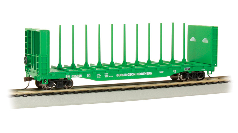 Bachmann 12903 52' Centerbeam Bulkhead Flatcar - Ready to Run -- Burlington Northern