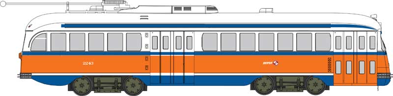 Bowser 12906 Exec Line PCC Kansas City Body Trolley,