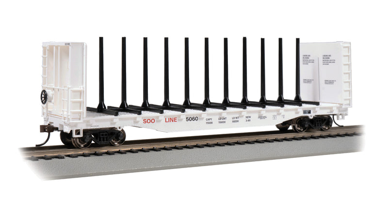Bachmann 12906 52' CENTER-BEAM FLATCAR - SOO LINE