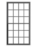 Tichy Train Group 2090 12 Over 12 Double-Hung Masonry Window with Precut Glazing -- 48 x 96" pkg(4), O Scale