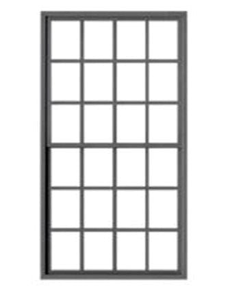 Tichy Train Group 2090 12 Over 12 Double-Hung Masonry Window with Precut Glazing -- 48 x 96" pkg(4), O Scale
