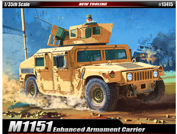 Academy Models 13415 M1151 Enhanced Armament Carrier -- Plastic Model Military Vehicle Kit -- 1/35 Scale