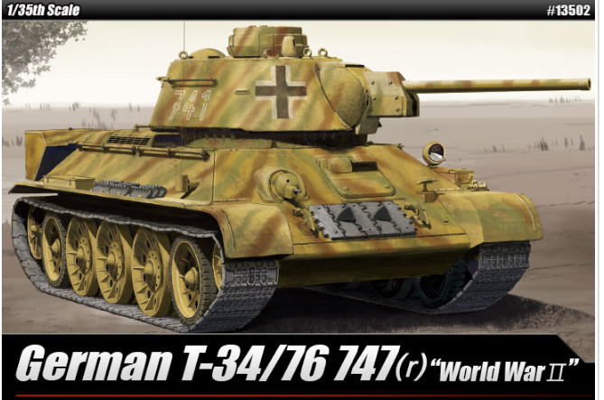 Academy Models 13502 GERMAN T-34/76 747 1:35