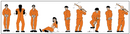 Model Power MDP1377 Solid Orange Uniforms  Prisoners pkg(9), N Scale