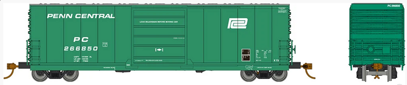 Rapido 139003 Evans X72 Box car: Penn Central Small Logo - 6-Pack #2 Car Numbers: #266577, 266850, 269268, 269320, 269827, 269899, HO