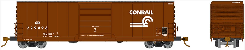 Rapido 139005 Evans X72A Box car: Conrail Small Logo - 6-Pack #2 Car Numbers: #229077, 229291, 229301, 229398, 229401,229472, HO