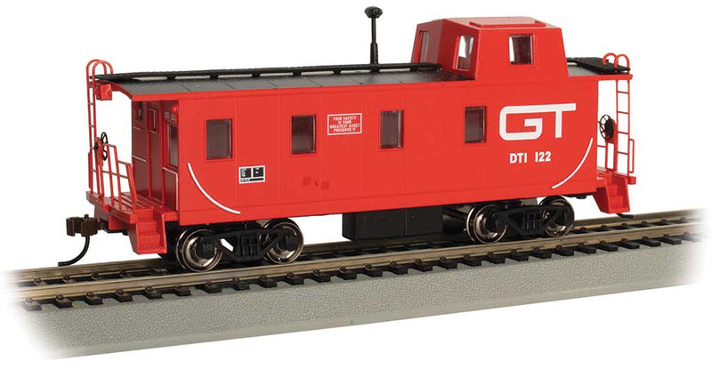 Bachmann 14004 Slanted Offset-Cupola Caboose - Ready to Run -- Grand Trunk Western 122 (red, black, Noodle GT), HO