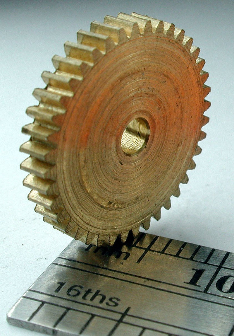 Northwest Short Line 14040-6 Reverse Worm Gear - Brass 3/32" Bore (.0937") -- 40 Teeth, 0.583 Outside Diameter, All Scales