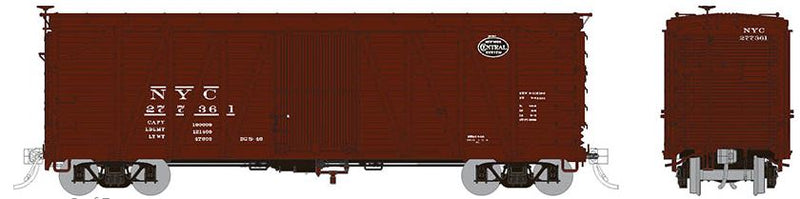 Rapido142010 USRA Single-Sheathed Boxcar: NYC -Equipped with KC brakes (AB brakes in the box) Equipped with wood doors 6-pack includes the following numbers, all individually packaged: #277025 #277178 #277274 #277371 #277826 #277907, HO