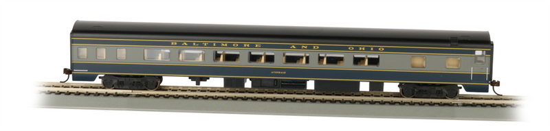 Bachmann 14203 B&O Smooth-Side Coach w/ Lighted Interior, HO