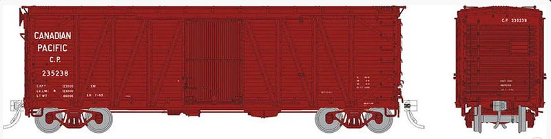 Rapido 142103 USRA CPR "Clone" Boxcar: Canadian Pacific - Late: 6-Pack #1 Car Numbers: #235238, 235473, 235636, 235698, 235741, 236024, HO