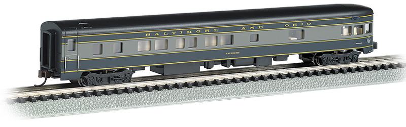 Bachmann 14353 Baltimore & Ohio - 85ft Smooth-Sided Observation, N Scale