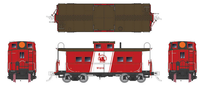 Rapido 144006 Northeastern-style Steel Caboose: CNJ - Coast Guard Scheme: