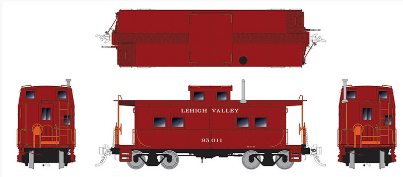 Rapido 144010 Northeastern-style Steel Caboose: LV - Tuscan Scheme: