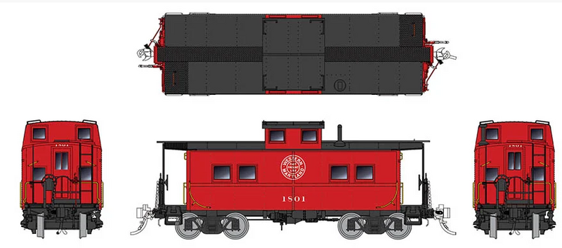 Rapido 144022 Northeastern-style Steel Caboose: WM - As Delivered Scheme: