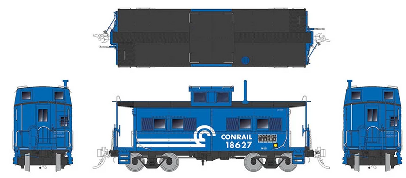 Rapido 144033 Northeastern-style Steel Caboose: Conrail: