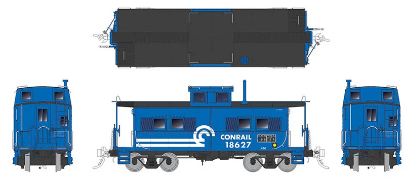 Rapido 144031 Northeastern-style Steel Caboose: Conrail: