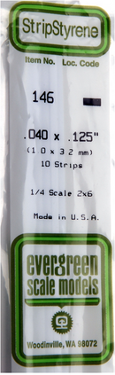 Evergreen Scale 146 .040 X .125 STRIPS