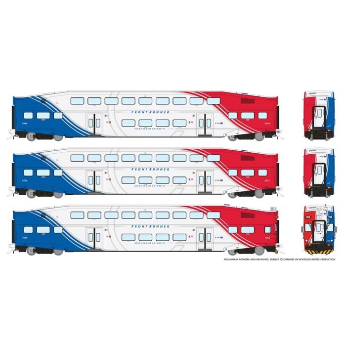 Rapido 146033 HO BiLevel Commuter Car: FrontRunner: Set