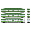 Rapido 146041 HO BiLevel Commuter Car: GO Transit/MX: Set