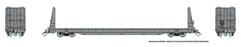 Rapido 147099 HO National Steel Car Bulkhead Flatcar: Undecorated: Single Car