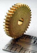 Northwest Short Line 14736-6 Worm/Reverse Worm Gear - Brass 3.0mm Bore (.118") -- 36 Teeth, 0.527 Outside Diameter, All Scales