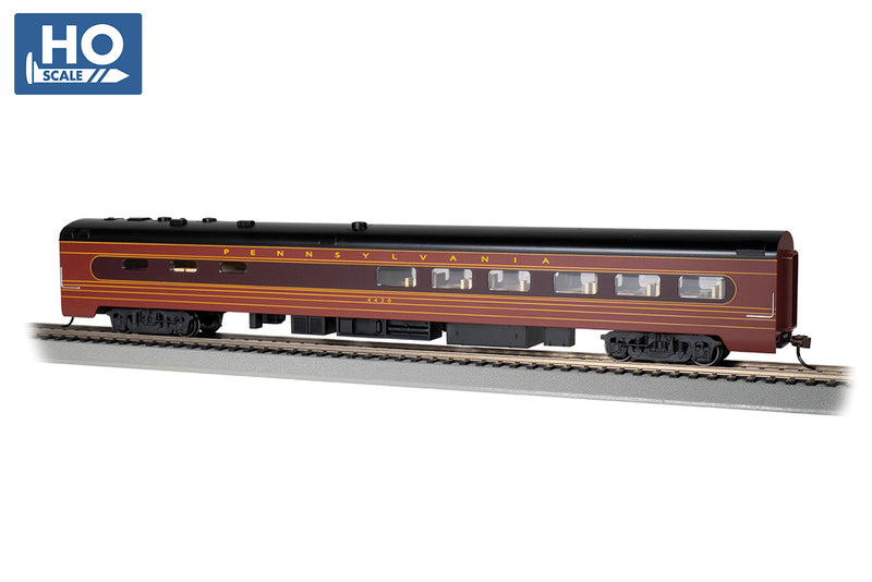 Bachmann 14804 85' SMOOTH-SIDE DINING CAR with LIGHTED INTERIOR PRR