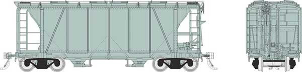 PREORDER Rapido 149099 HO Enterprise 2-Bay Covered Hopper - Ready to Run -- Undecorated
