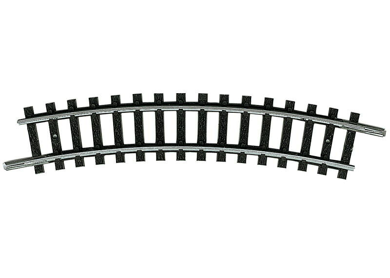 Trix TXX14914 Curved Track, R 1 (194,6 mm / 7,66") - 24Ãƒâ€šÃ‚Â°, N Scale