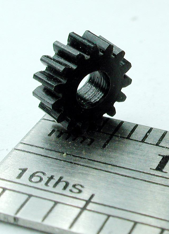 Northwest Short Line 15015-6 Reverse Worm Gear - Delrin(R) 3/32" Bore (.0937") -- 15 Teeth, 0.24 Outside Diameter, All Scales