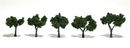 Woodland Scenics 1502 Ready Made Med Green Trees 1 1/4-2' 5p