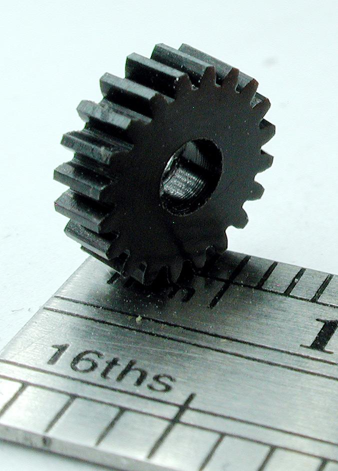 Northwest Short Line 15020-6 Reverse Worm Gear - Delrin(R) 3/32" Bore (.0937") -- 20 Teeth, 0.306 Outside Diameter, All Scales
