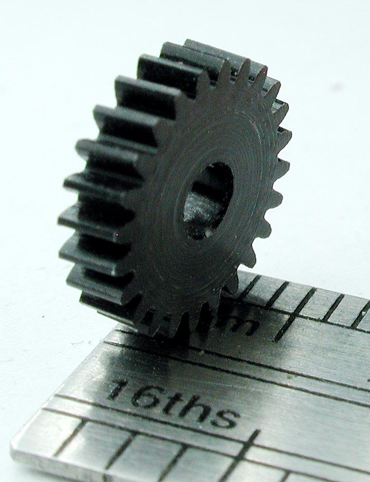 Northwest Short Line 15024-6 Reverse Worm Gear - Delrin(R) 3/32" Bore (.0937") -- 24 Teeth, 0.361 Outside Diameter, All Scales