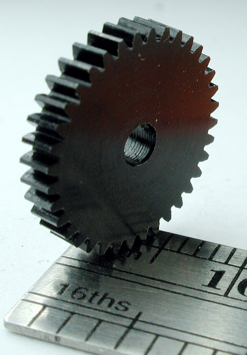 Northwest Short Line 15036-6 Reverse Worm Gear - Delrin(R) 3/32" Bore (.0937") -- 36 Teeth, 0.527 Outside Diameter, All Scales