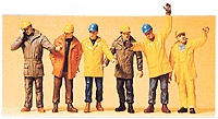 1/50 Scale Figures -- Modern Workmen w/Outdoor Clothing pkg(6), 1:50