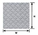 Plastruct 91683 PS-151 1:16 DOUBLE DIAMOND PLATE