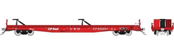 Rapido 151003 HO Marine Industries Piggyback Flatcar 6-Pack - Ready to Run -- Canadian Pacific Set