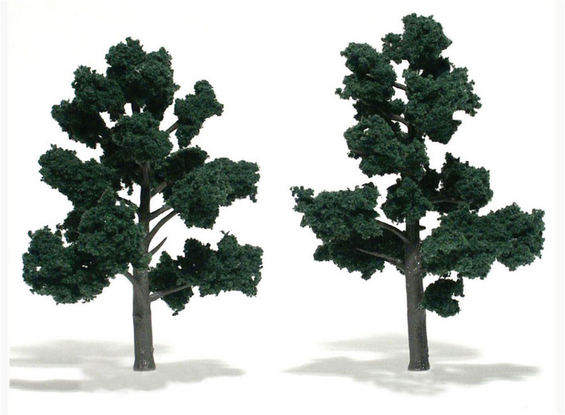 Woodland Scenics 1514 Ready Made Dk Green Trees 5'-6' (2pk)