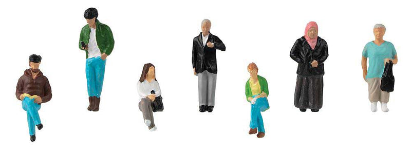 Faller Gmbh 151635 People Waiting -- pkg(7), HO Scale