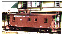 American Model Builders 152-853 Wood Caboose - Kit (Laser-Cut Wood) -- Southern Pacific Class C-30-1, HO