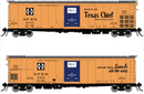Rapido 156003 Santa Fe RR-56 Mechanical Reefer: Texas Chief Slogan - 4-Pack Car Numbers: