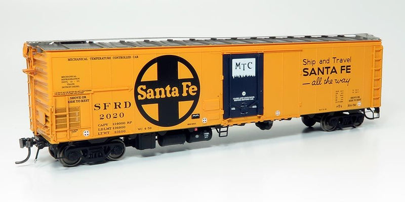 Rapido 156006A Santa Fe RR-56 Mechanical Reefer: Santa Fe All The Way Slogan - Single Car- random car