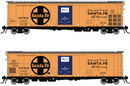 Rapido 156007 Santa Fe RR-60 Mechanical Reefer: San Francisco Chief Slogan - 4-Pack Car Numbers: