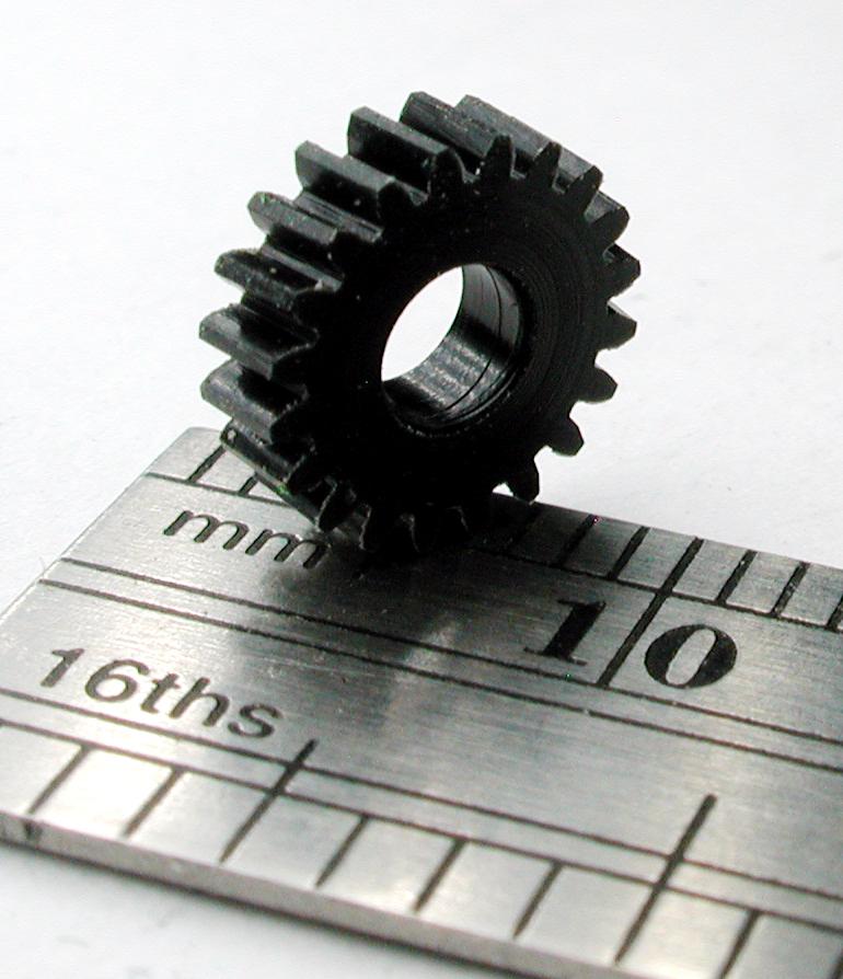 Northwest Short Line 15720-6 Reverse Worm Gear - Delrin(R) 3.0mm Bore (.118") -- 20 Teeth, 0.306 Outside Diameter, All Scales